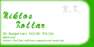 miklos kollar business card